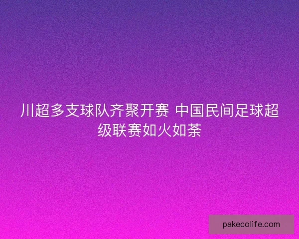 川超多支球队齐聚开赛 中国民间足球超级联赛如火如荼